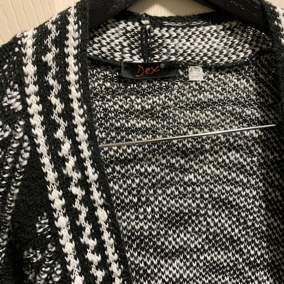 Dex Jacquard Sweater Poncho - Picture 3 of 5